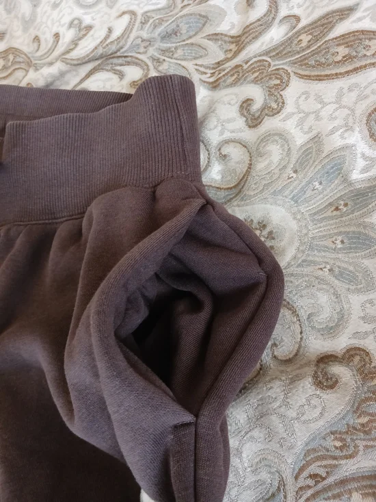 Womens Brown Sweatpants with Swoosh Logo - Picture 5 of 6